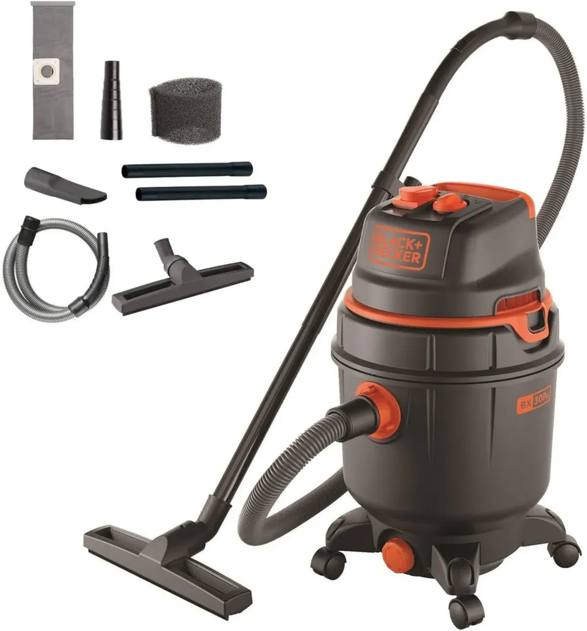 Aspirapolvere e Liquidi BLACK+DECKER 1600W con Serbatoio 30L