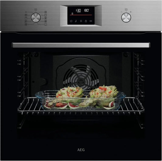 Forno Incasso Multifunzione AEG 72L, AquaClean, Classe A+, Display LED