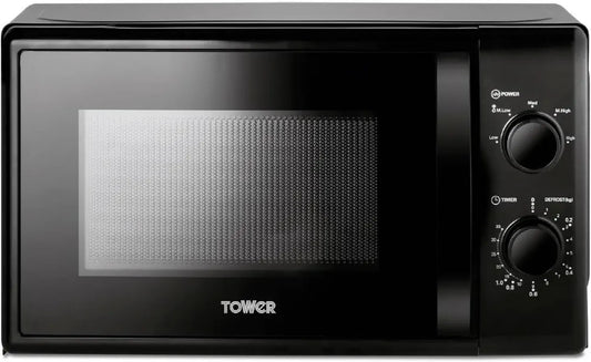 Forno a Microonde Manuale 700W, 20L, 5 Livelli, Timer 35 Min, Nero