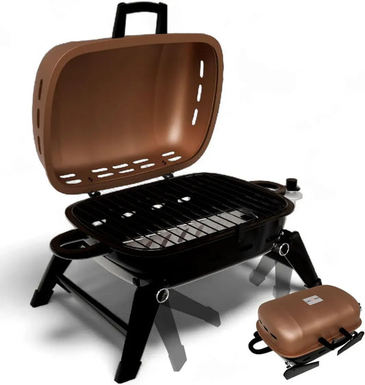 GasOne - Barbecue a propano portatile con manici termoresistenti e ampia superficie di cottura