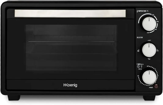 Forno Elettrico Compatto H.Koenig 25L, Multifunzione, 1500W, 4 Modalità di Cottura