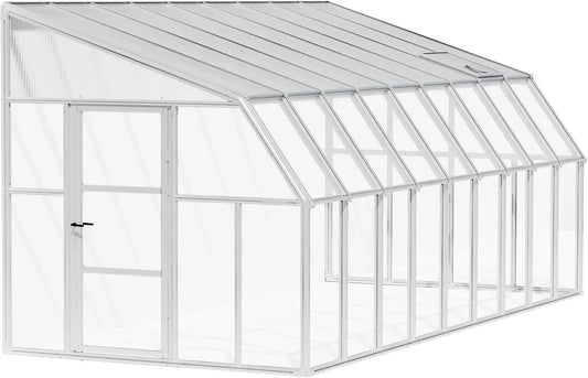Canopia by Palram - Giardino d'Inverno 8x18, Protezione Solare, Struttura 257x570 cm, Pannelli in Policarbonato e Alluminio