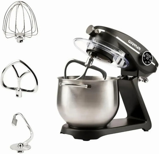 G3 Ferrari Impastatrice Planetaria Pastaio Elegance, 2300W, 8L, Metallo e Acciaio Inox, 10 Velocità, Display Touch, Accessori Inclusi