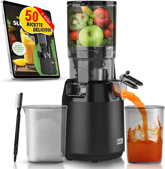 Estrattore a Freddo LEBENLANG per Succhi di Frutta e Verdura con Ricettario