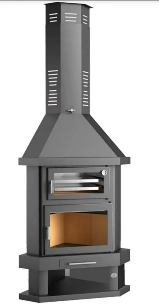 Caminetto a Legna Angolare con Forno FM C-300-RH