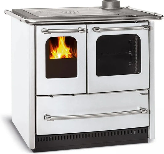 Cucina a Legna Sovrana Easy con Focolare in Ghisa e Forno Panoramico Smaltato