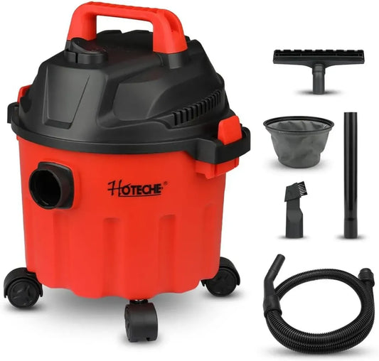 Aspirapolvere Hoteche 800W Umido/Secco 10L, Motore Rame, Serbatoio Plastica