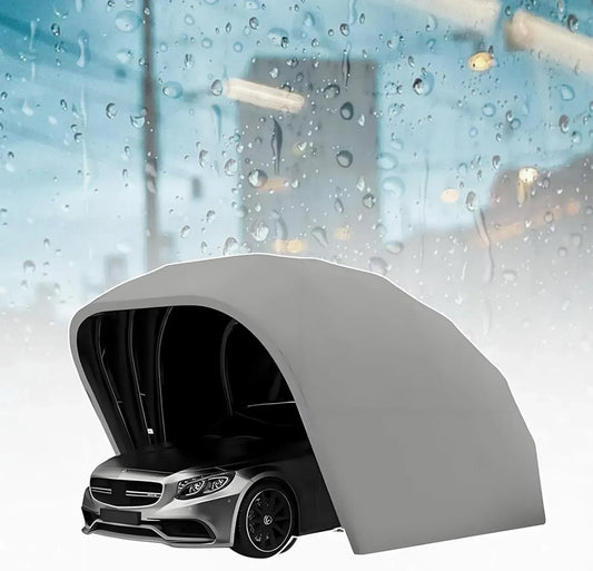 Garage Portatile in Acciaio con Protezione Solare e Antipioggia