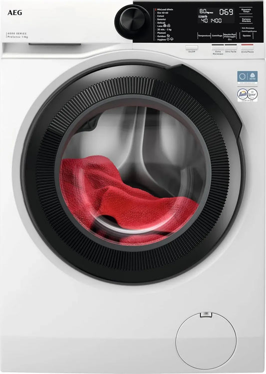 AEG Lavatrice a Carica Frontale 9 kg Serie 6000, ProSense, Classe A, 1351 giri/min, Motore Inverter, Silenziosa, Programma Rapido 69min