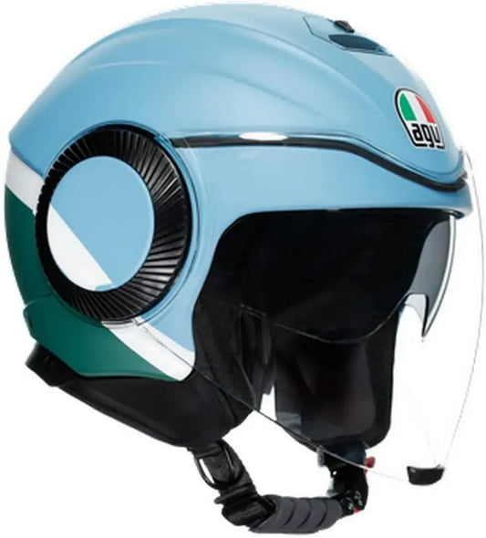 Casco AGV Orbyt Multi XS Block Opaco Blu Ferro/Verde