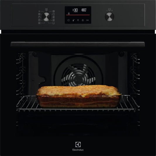 Electrolux Forno Incasso 72L, Multifunzionale Ventilato, Grill Pirolitico, LED Touch, Classe A+, Nero Elegante
