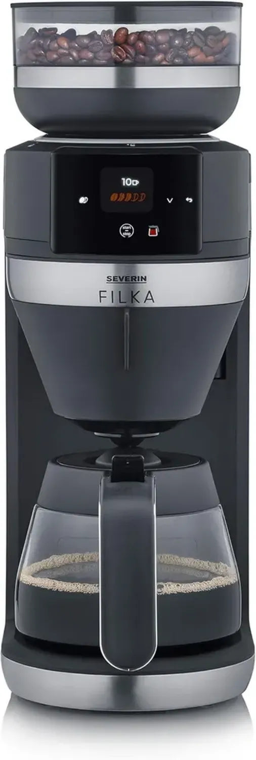 Caffettiera Automatica 5 in 1 Severin con Display LED e Caraffa in Vetro
