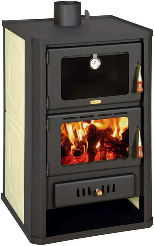 Cucina a legna con forno integrato e serbatoio 5+15 kW Prity