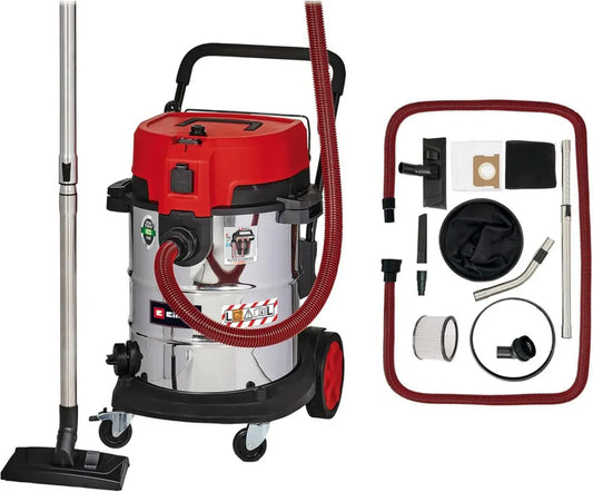 Aspirapolvere Solidi e Liquidi Einhell TE-VC 2350 SACL 1600W, Filtro Classe L, Serbatoio Acciaio 50L