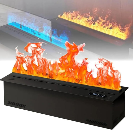 Camino Elettrico con Fiamma 3D, 128 Colori, Riempimento Automatico e Controllo App