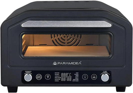 Forno Elettrico per Pizza 1700W con Consigli di Errico Porzio, Nero