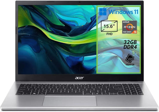 Acer Aspire Go 15 AG15-42P-R81L Notebook, Ryzen 7 5825U, 32GB RAM, 1TB SSD, Display FHD 15.6', Windows 11, Argento