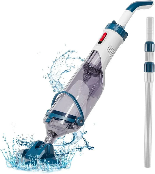 Aspirapiscina Cordless Enhulk, Autonomia 60 Minuti con Asta Telescopica, Aspirazione 4200L/H per Piscine Fuori Terra e SPA, Colore Blu
